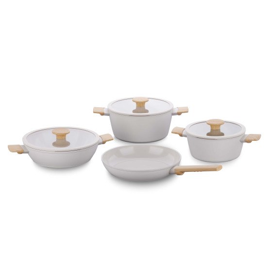 طقم أواني الطبخ كوركماز سيرافيتا 7 قطع بيج