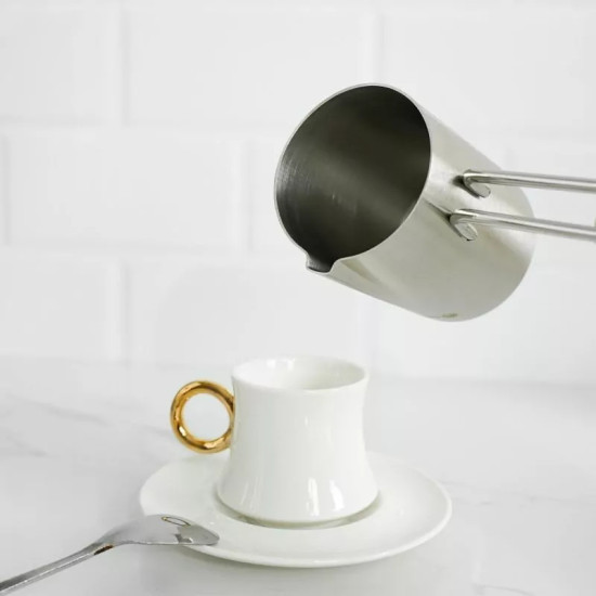 Korkmaz Proline Steel Coffee Pot, Capacity of 5 Cups