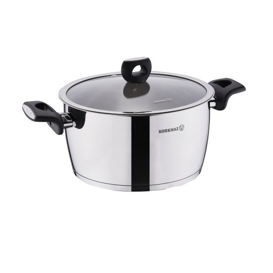 قدر كوركماز استيل نورا غطا قزاز 16سم قدر كوركماز استيل نورا غطا قزاز 16سم