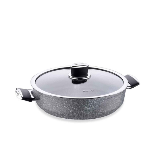 طقم أواني كوركماز جرانيت بالما 7 قطع رمادي