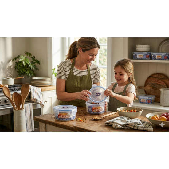 علب تخزين طعام كوري دائرية محكمة الغلق سعة 240 مل علب تخزين طعام كوري دائرية محكمة الغلق سعة 240 مل