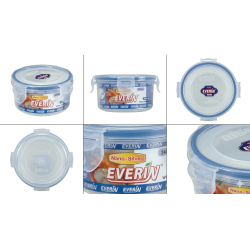 علب تخزين طعام كوري دائرية محكمة الغلق سعة 900 مل