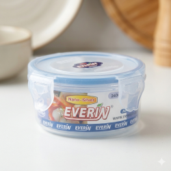 علب تخزين طعام كوري دائرية محكمة الغلق سعة 240 مل