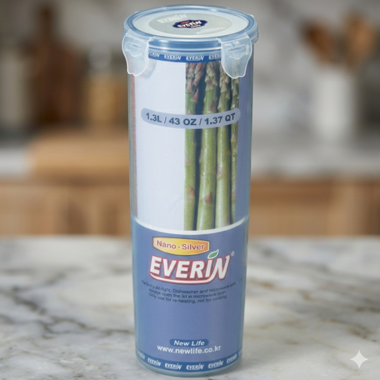 علب تخزين طعام كوري اسطوانية محكمة الغلق سعة 1.3 لتر علب تخزين طعام كوري اسطوانية محكمة الغلق سعة 1.3 لتر