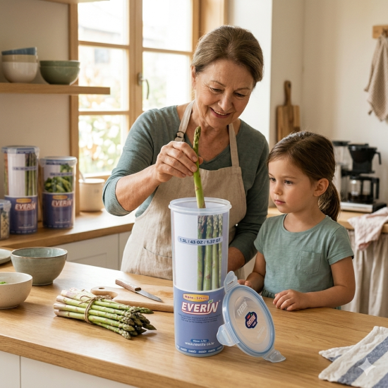 علب تخزين طعام كوري اسطوانية محكمة الغلق سعة 1.3 لتر علب تخزين طعام كوري اسطوانية محكمة الغلق سعة 1.3 لتر