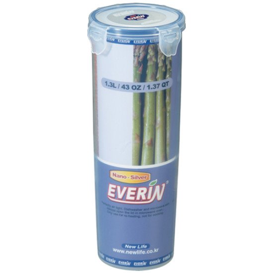 علب تخزين طعام كوري اسطوانية محكمة الغلق سعة 1.3 لتر علب تخزين طعام كوري اسطوانية محكمة الغلق سعة 1.3 لتر