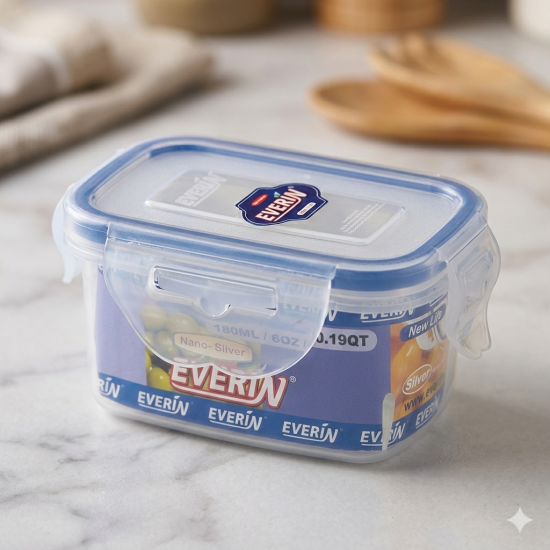 علب تخزين طعام كوري مستطيلة محكمة الغلق سعة 1 لتر