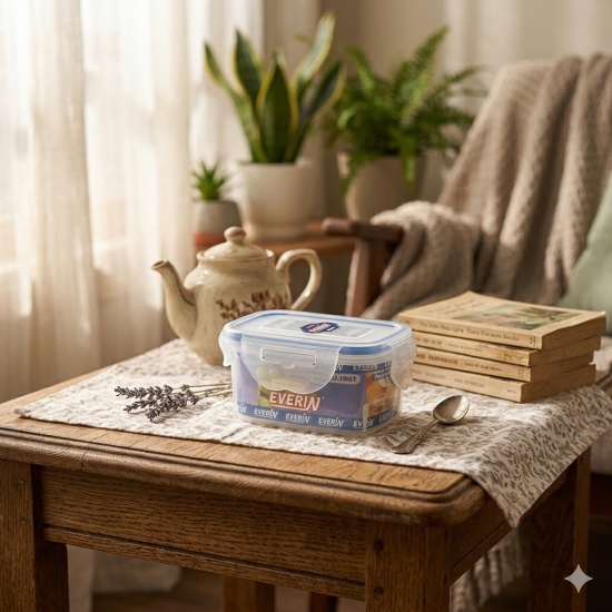 علب تخزين طعام كوري مستطيلة محكمة الغلق سعة 1 لتر