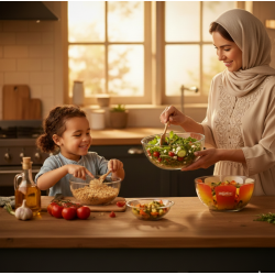 Large Glass Mixing Bowl for Cooking, Salads, and Dough - 3.5L