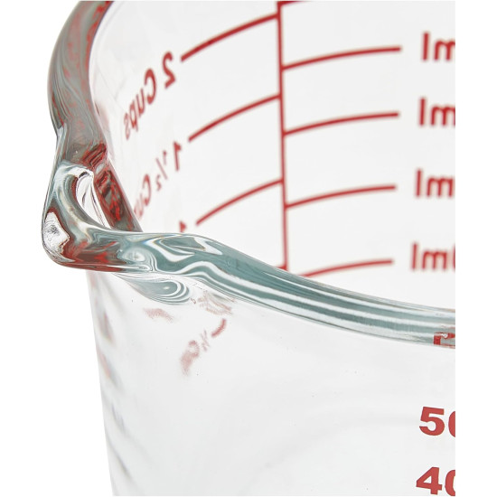 مكيال قياس زجاجي 500 مل مكيال قياس زجاجي 500 مل