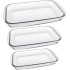 3-Piece Rectangular Glass Oven Tray Set