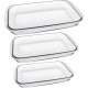 3-Piece Rectangular Glass Oven Tray Set