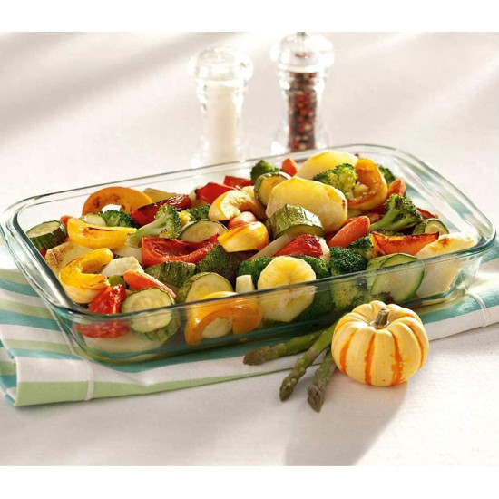 3-Piece Rectangular Glass Oven Tray Set