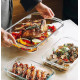 3-Piece Rectangular Glass Oven Tray Set