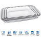 3-Piece Rectangular Glass Oven Tray Set