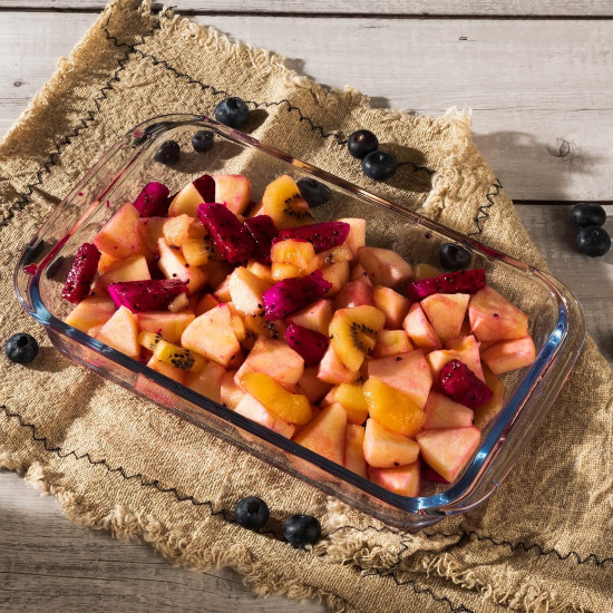 3-Piece Rectangular Glass Oven Tray Set