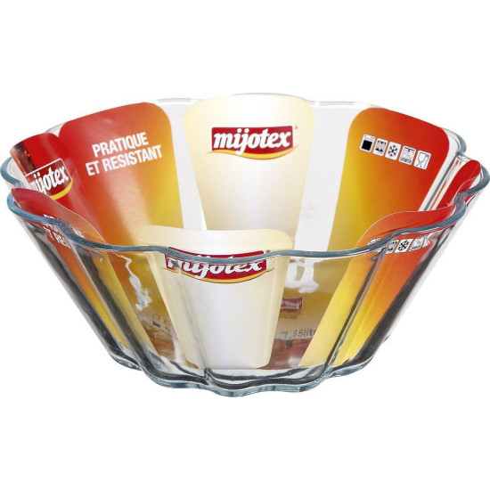 High-quality, heat-resistant glass dish, 1.05 liters