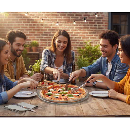 30.9 cm Round Glass Pizza Pan