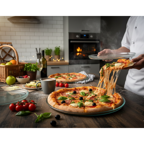30.9 cm Round Glass Pizza Pan