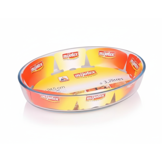 Oval Glass Oven Tray, 3.2 Liters