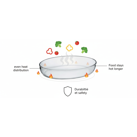 Oval Glass Oven Tray, 4 Liters