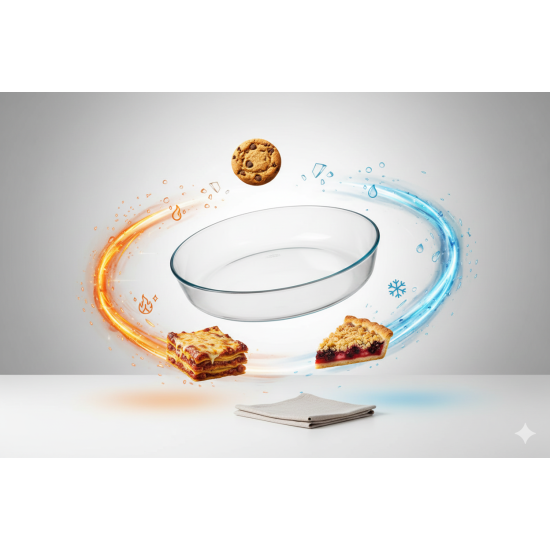 Round Glass Oven Tray 26cm