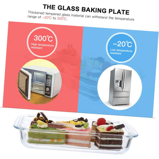 صينية زجاج مستطيل فرن 0.7 لتر