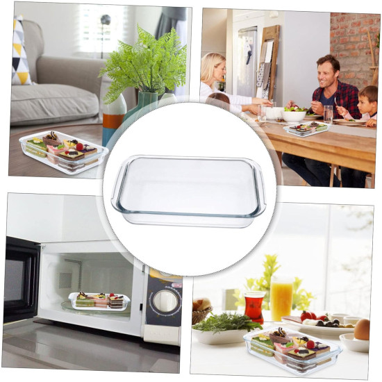 صينية زجاج مستطيل فرن 0.7 لتر