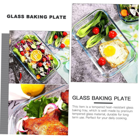 صينية زجاج مستطيل فرن 0.7 لتر