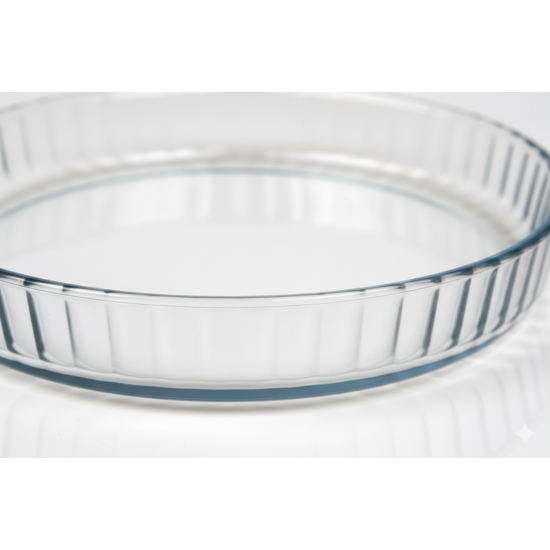 Round glass oven tray, 21.6 cm