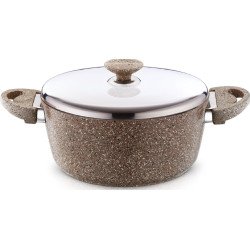 قدور تركي جرانيت 18 سم غطاء استيل