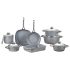 طقم أواني طهي سيراميك صافلون 13 قطع رمادي