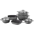 طقم قدور تركي صافلون جرانيت مكونة من 10 قطعه رمادي