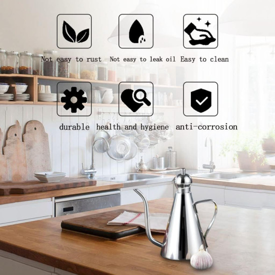 قدر زيت استيل المقاوم للصدأ 500 مل