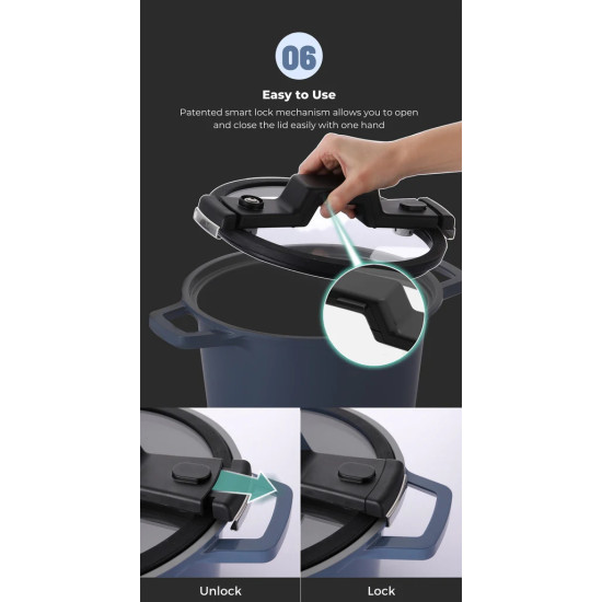 قدر ضغط من نيوفلام 5.4 لتر ازرق