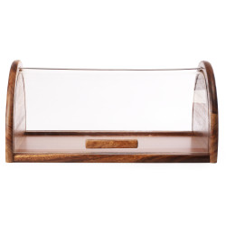 صندوق خبز خشبي بغطاء اكريليك منزلق من بيلي صندوق خبز خشبي بغطاء اكريليك منزلق من بيلي